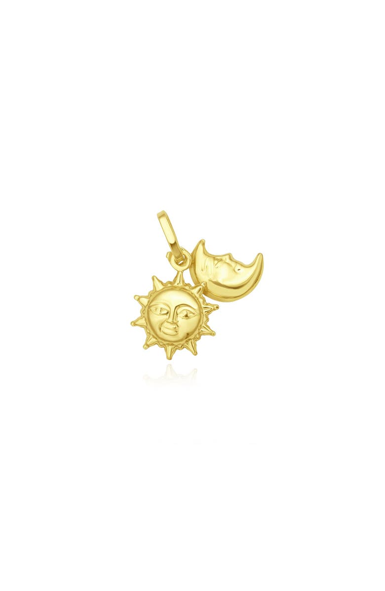 The Lovery Fine Jewelry Gold Sun and Moon Charm, Main, color, Yellow Gold