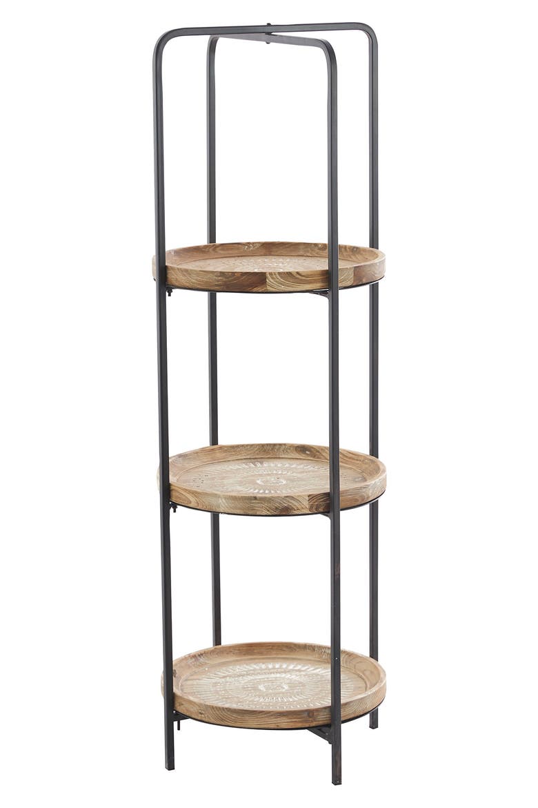 Brown Wood Traditional Shelving Unit, Main, color, BROWN