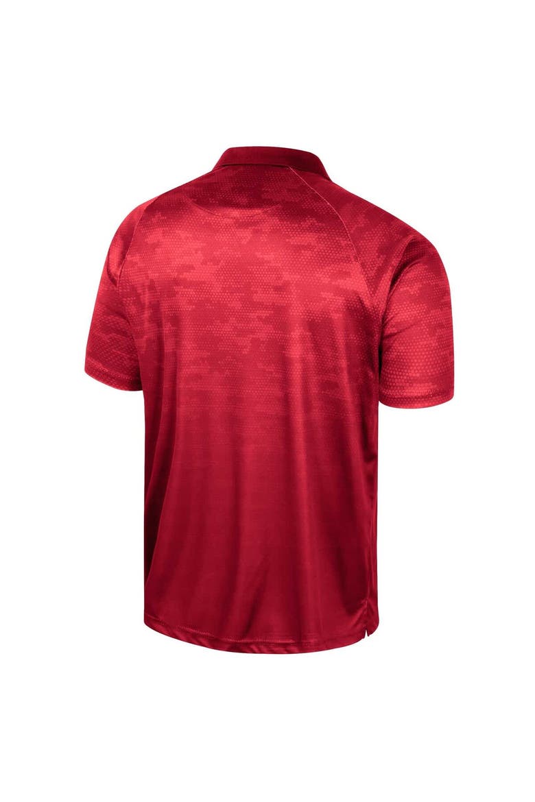Men's Colosseum Red Maryland Terrapins Honeycomb Raglan Polo, Alternate, color, Red