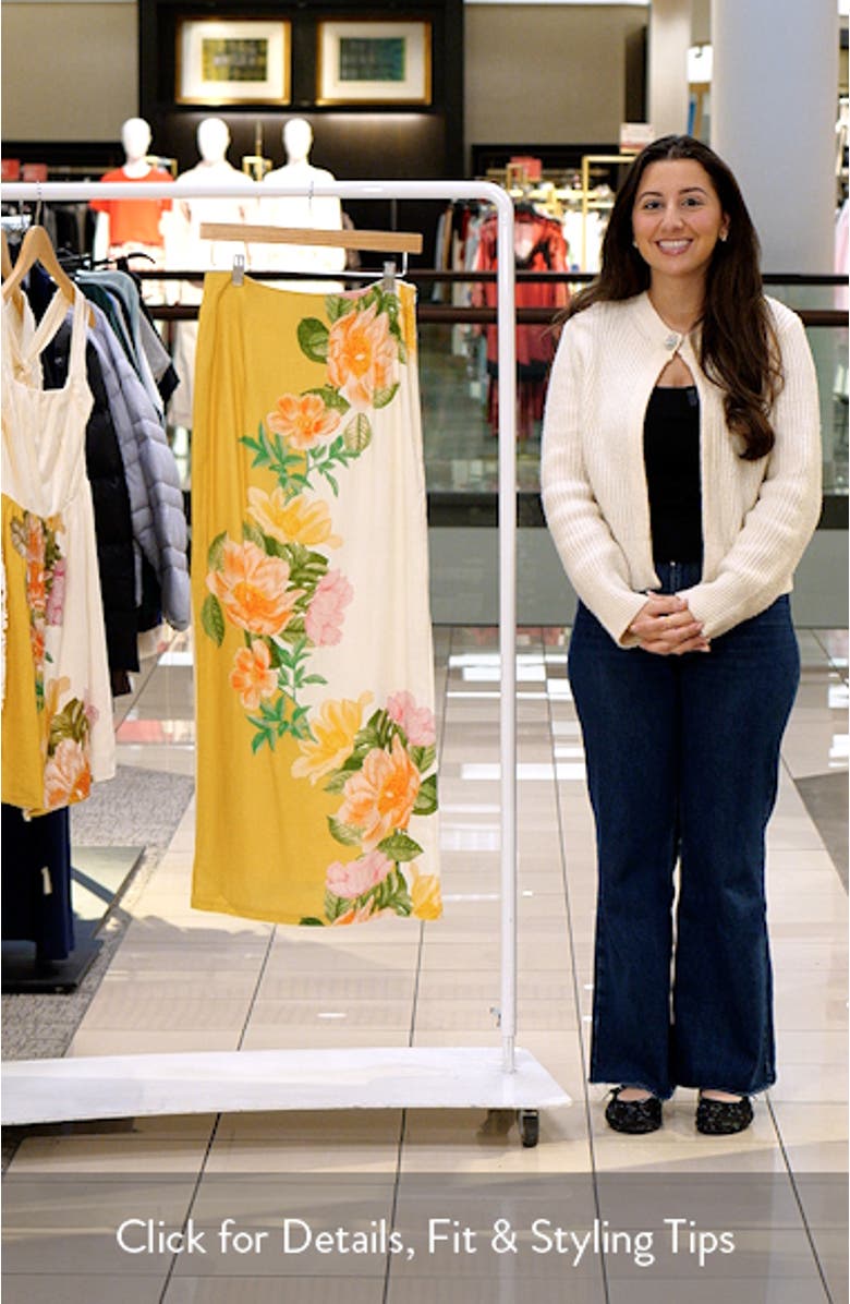 Floral Print Maxi Skirt, sales video thumbnail