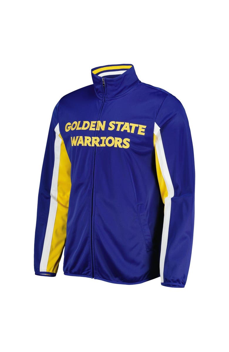 G-III SPORTS BY CARL BANKS Men's G-III Sports by Carl Banks Royal Golden State Warriors Contender Wordmark Full-Zip Track Jacket, Alternate, color, Royal
