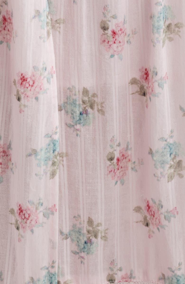LoveShackFancy Amandla Floral Smock Bodice Cotton Maxi Dress, Alternate, color, 