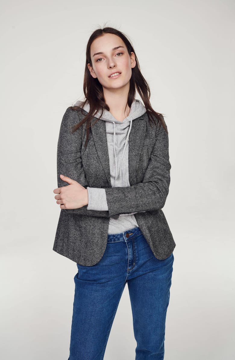 Boden Smyth Herringbone Tweed Wool Blazer, Alternate, color, 