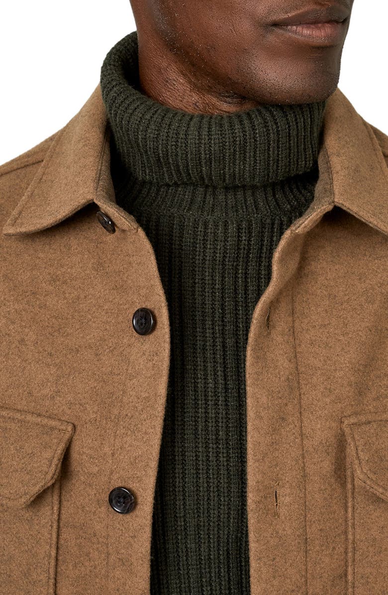 7 Diamonds Generation Brushed Flannel Button-Up Shirt Jacket, Alternate, color, Ginger