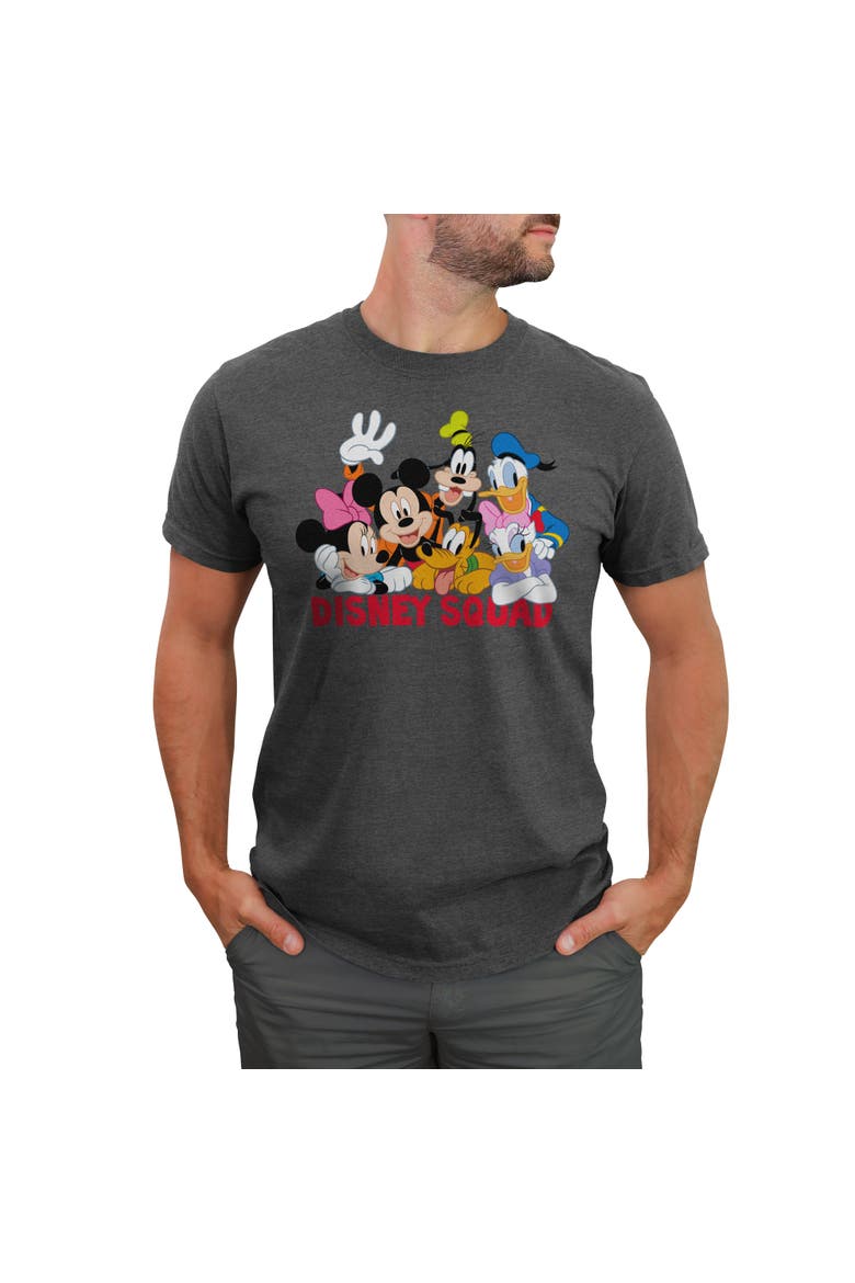 Men's Mickey & Friends Disney Squad Group Shot  Graphic T-Shirt, Main, color, Charcoal Heather