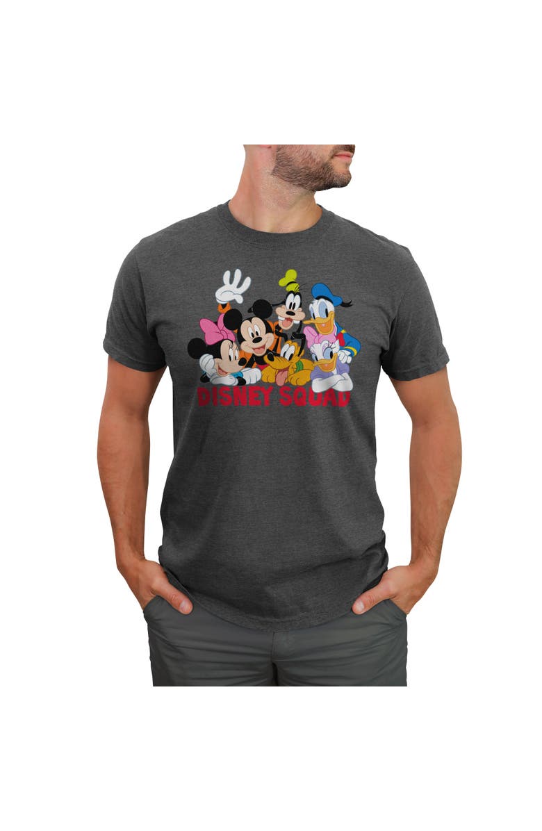 Mickey & Friends Men's Mickey & Friends Disney Squad Group Shot  Graphic T-Shirt, Main, color, Charcoal Heather