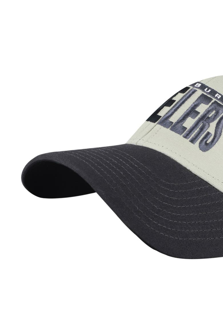Men's '47  Gray/Black Pittsburgh Steelers Half Block Text MVP Adjustable Hat, Alternate, color, Gray