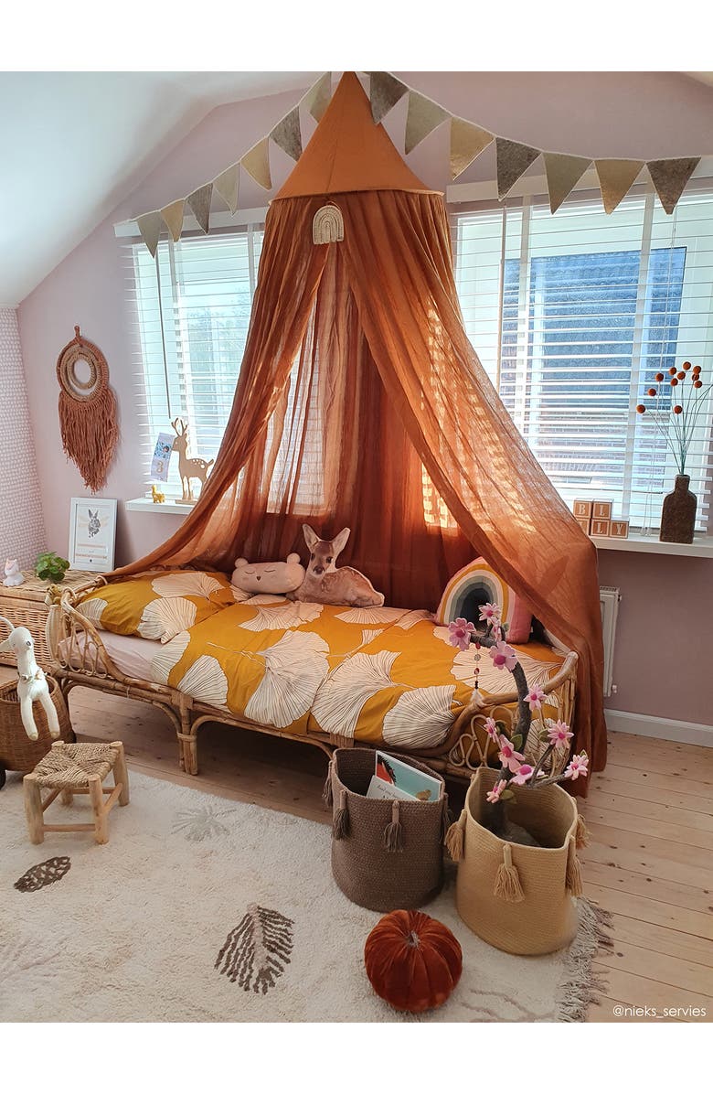 Lorena Canals Tassel Basket, Alternate, color, Honey