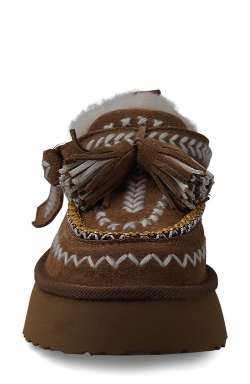 Zigi Faux Fur Tassel Bootie In Tan Suede