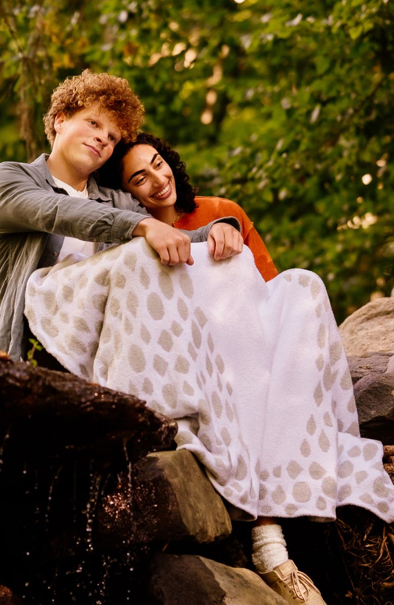 Little Giraffe Kids' Dolce Love Between the Lines Throw Blanket, Alternate, color, Sage Green