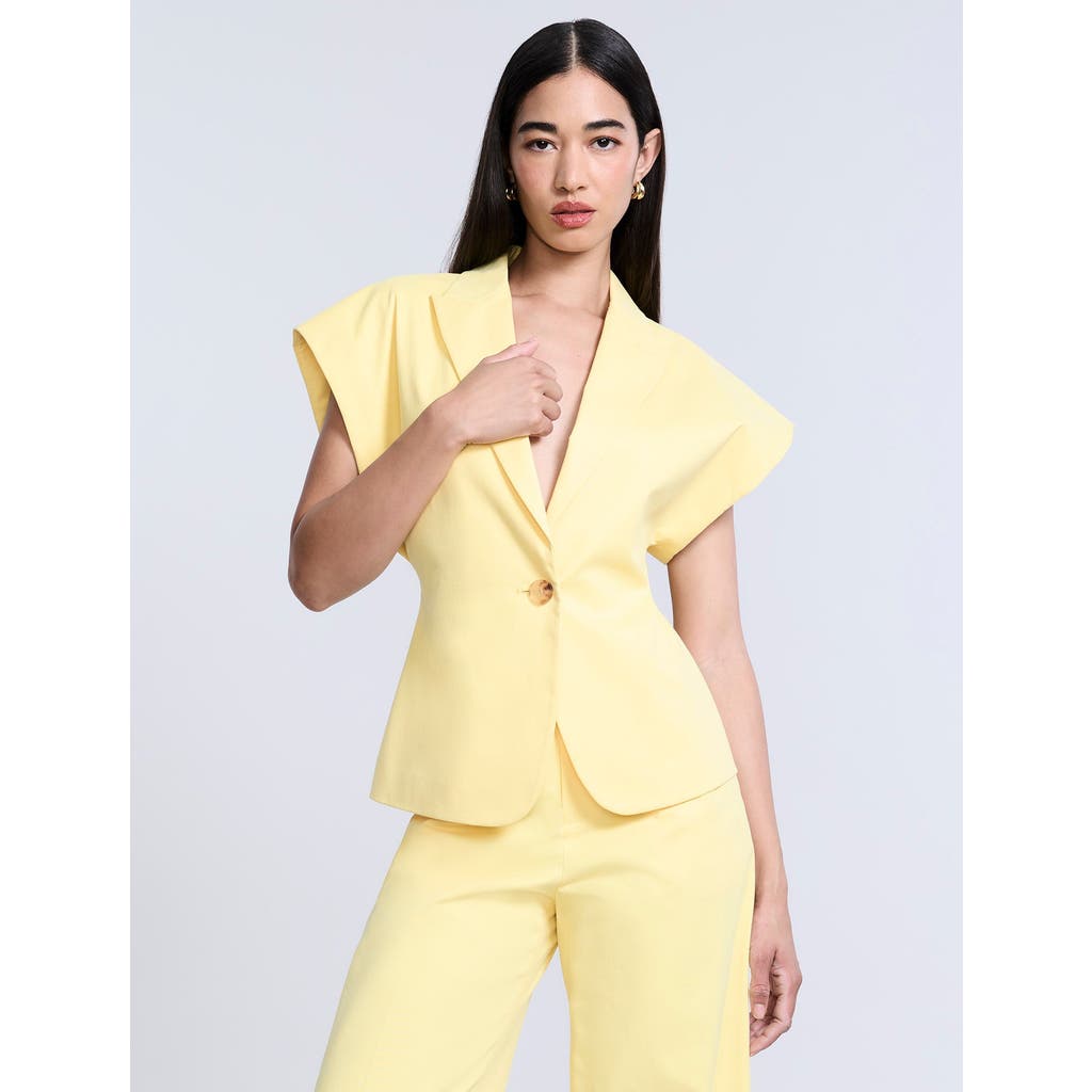 Bcbg Twill Vest In Yellow