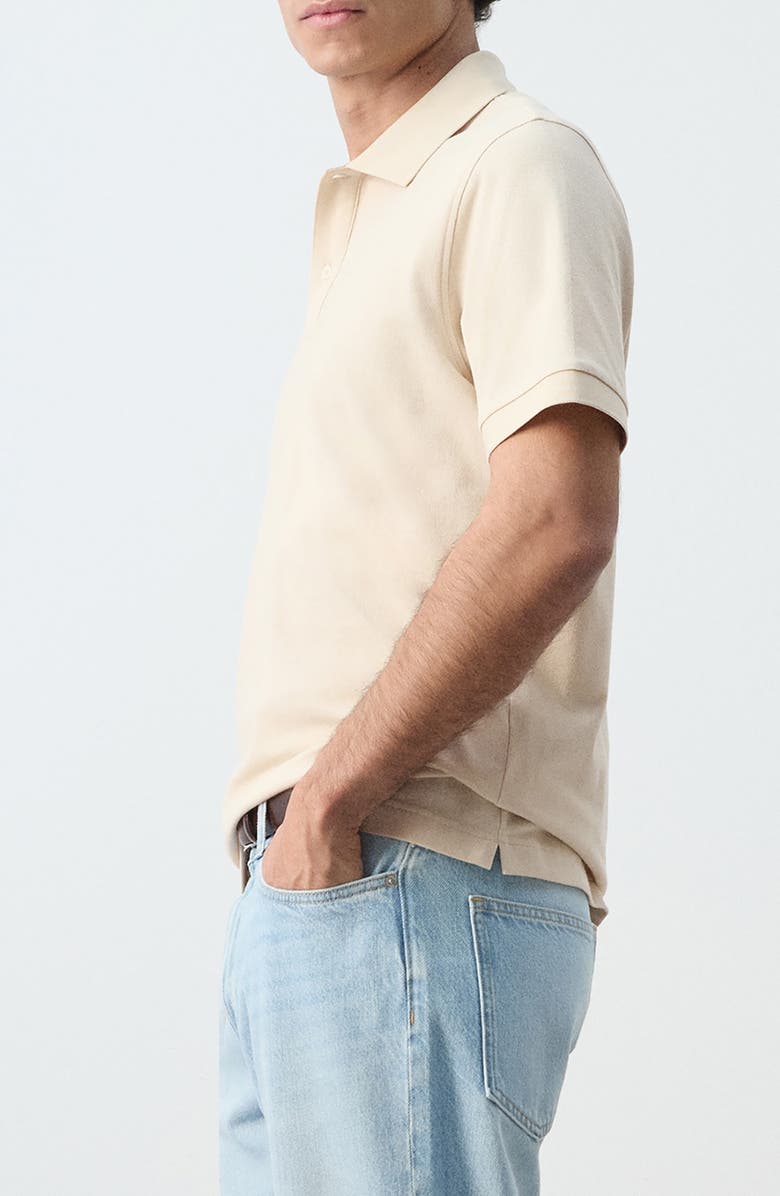 MANGO Regular Fit Cotton Piqué Polo, Alternate, color, Sand