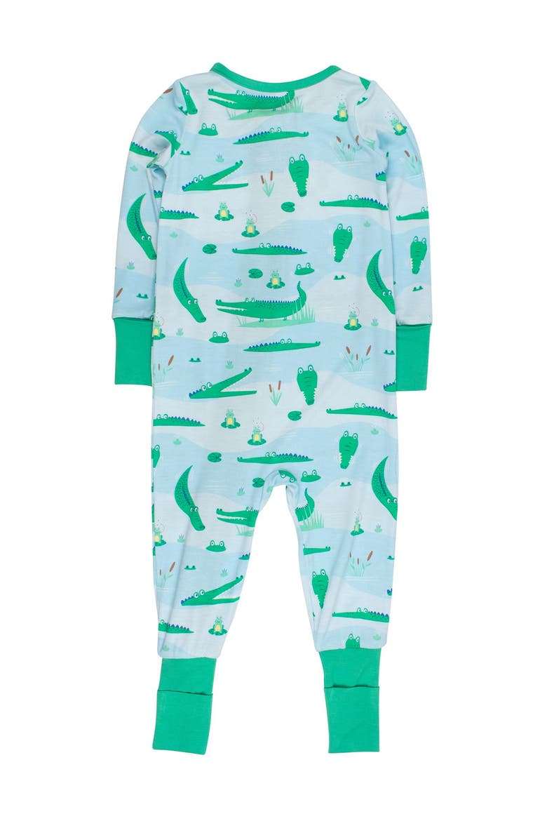 Gender Inclusive SoftSnooze Baby Convertible One Piece Pajama, Alternate, color, Alligator Adventure