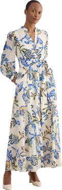 HOBBS LONDON Shanice Belted Maxi Shirt Dress