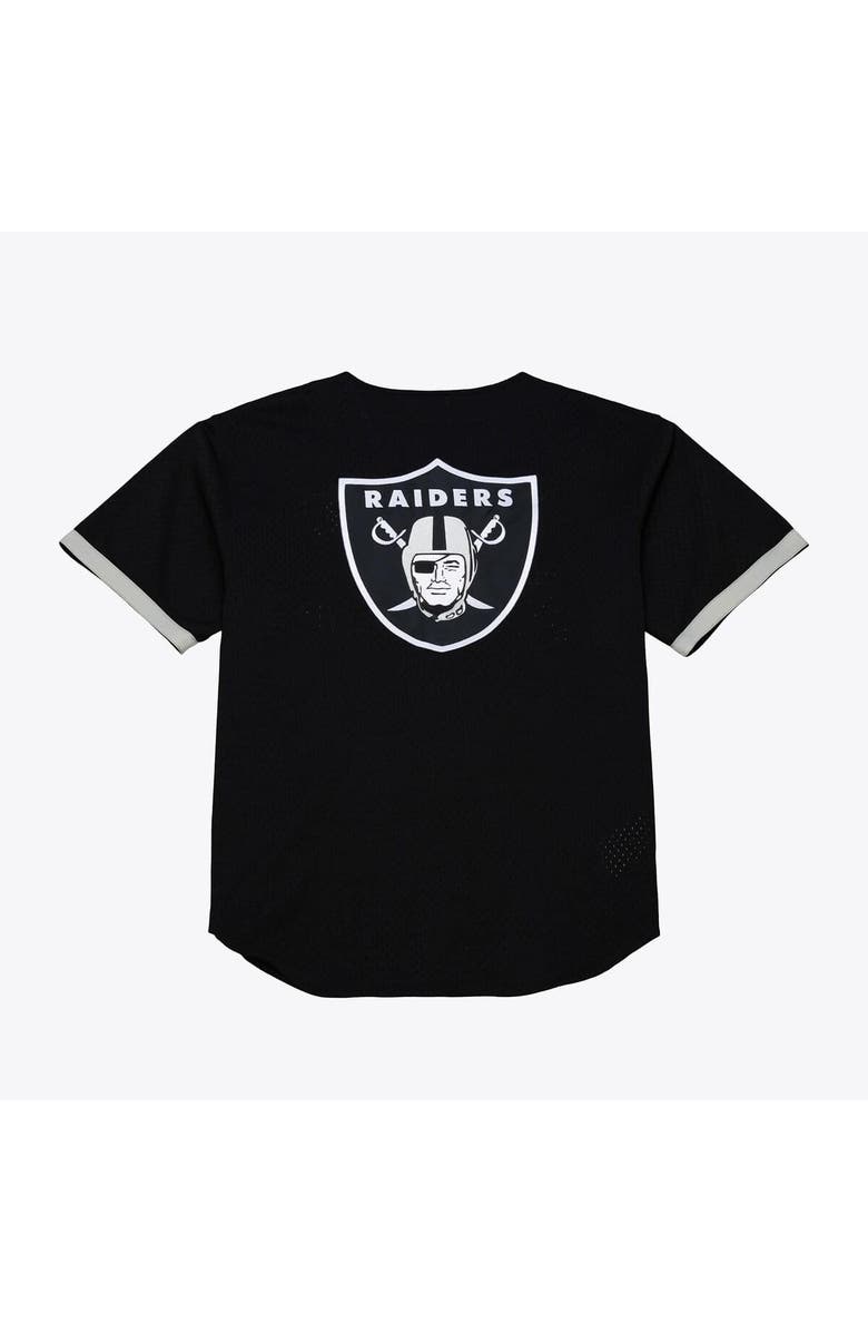 Mitchell & Ness Men's Mitchell & Ness  Black Las Vegas Raiders Head Coach Mesh Full-Button Fashion Jersey, Alternate, color, Black