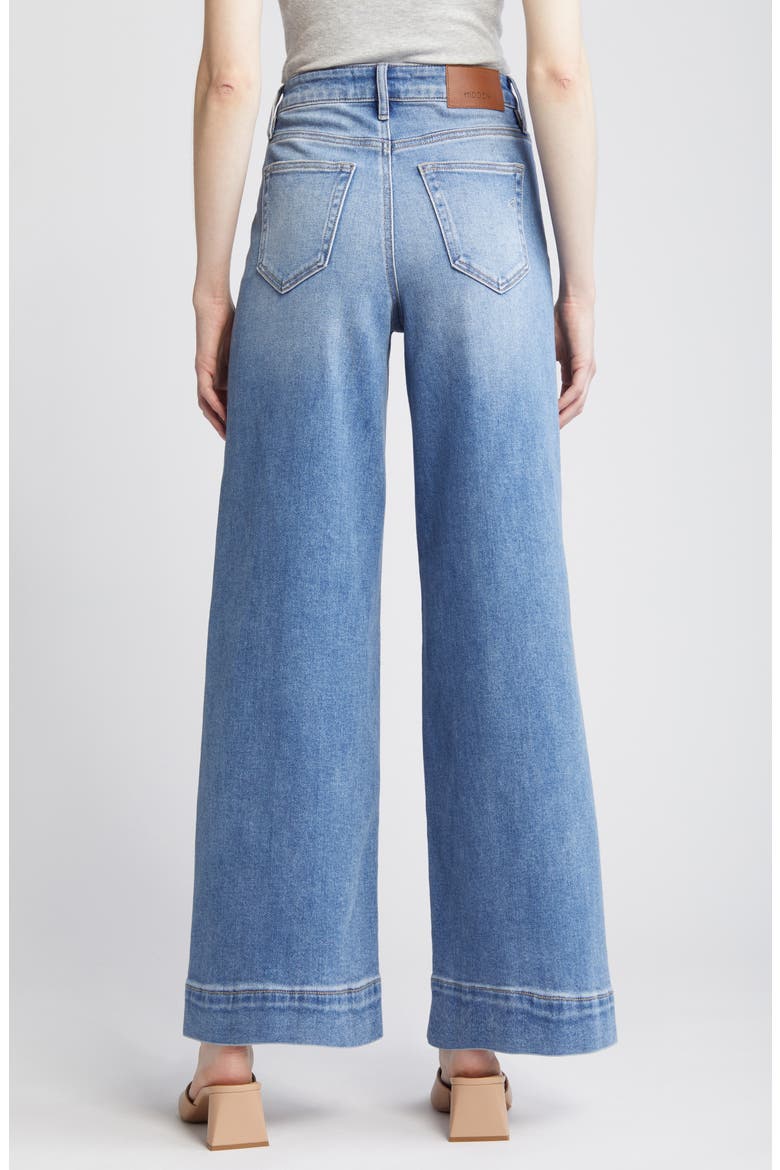 Patch Pocket Wide Leg Jeans, Alternate, color, MEDIUM WASH