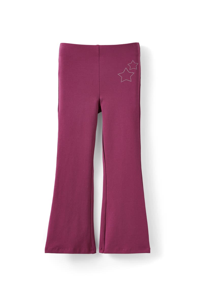 Kid's Essential Flare Legging, Main, color, Berry Jam Star Studs