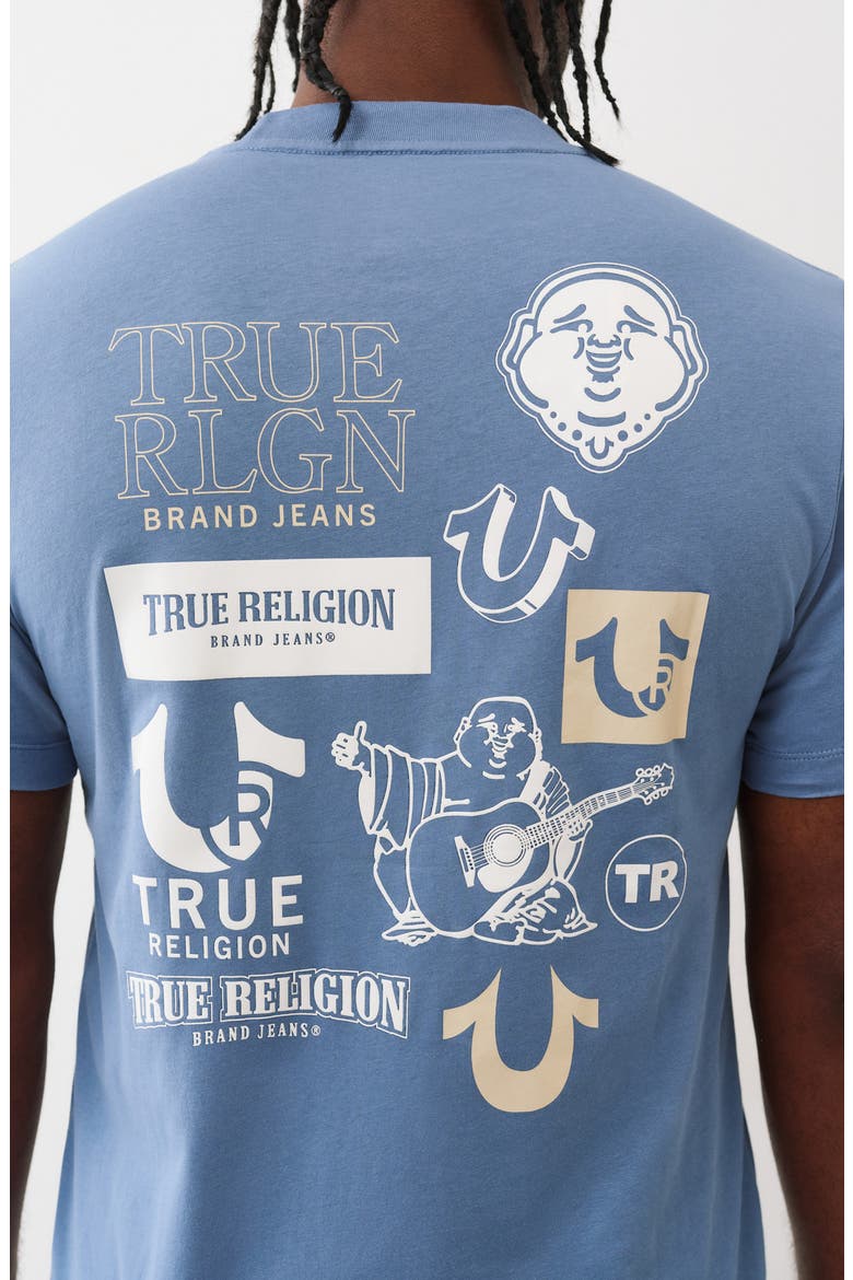 Mixed Logo Graphic T-Shirt, Alternate, color, CORONET BLUE