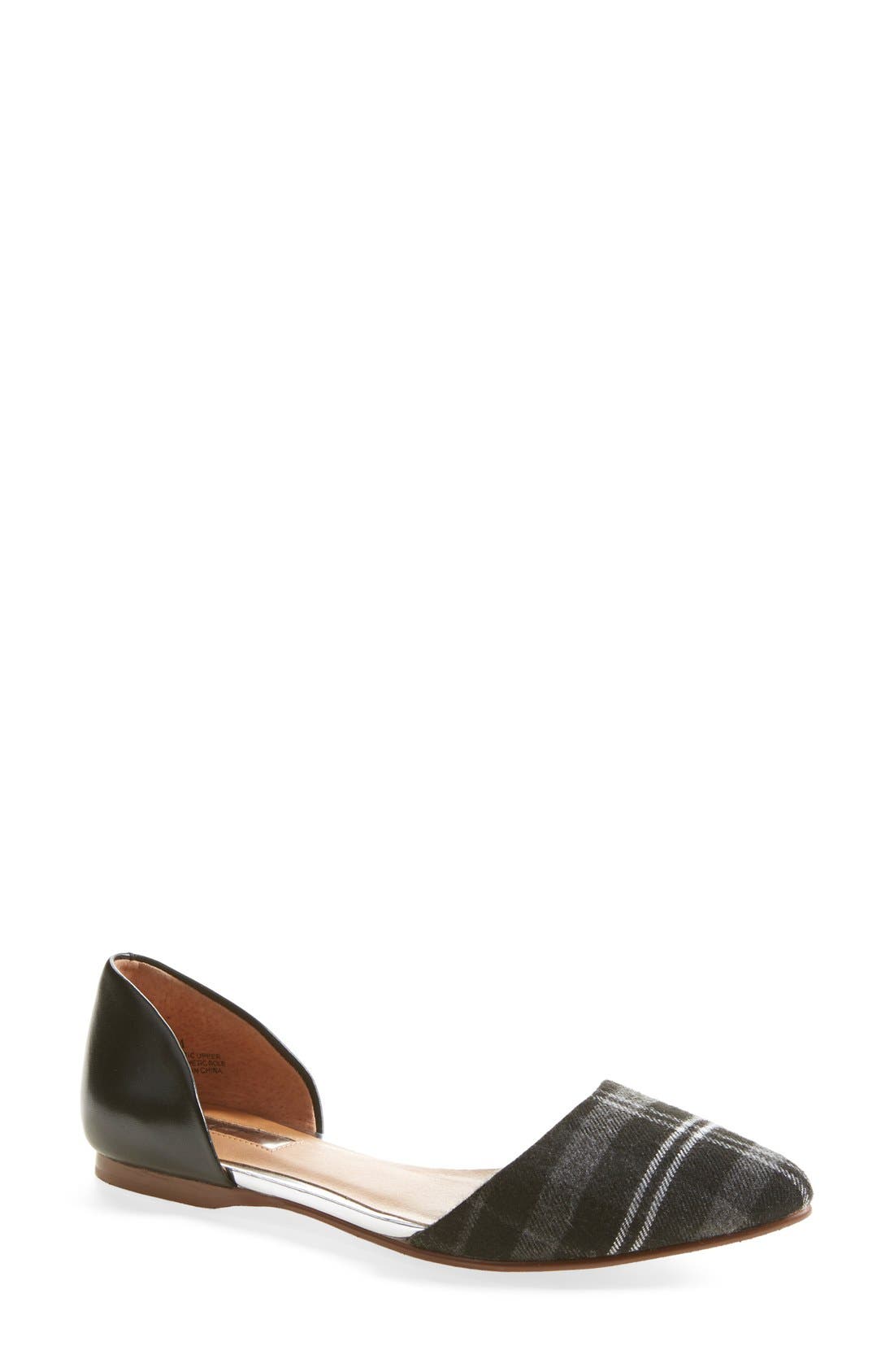'Kayla' d'Orsay Flat, Main, color, BLACK/ GREY