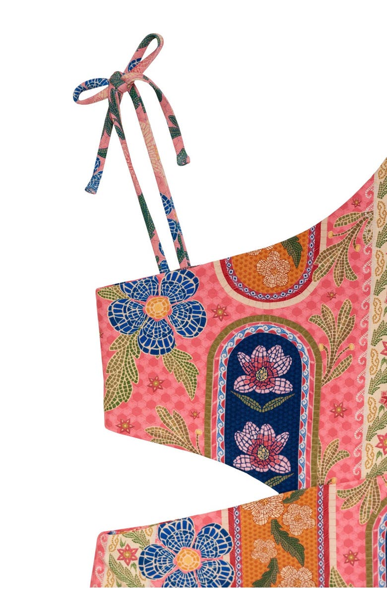 Agua Bendita Kids' Savanna Cutout Reversible One-Piece Swimsuit, Alternate, color, Red