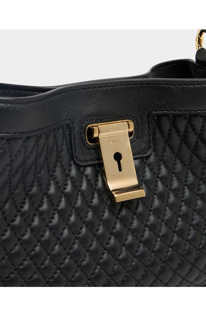 Bally Lock Me Minibag In Quilted Leather, Alternate, color, Black