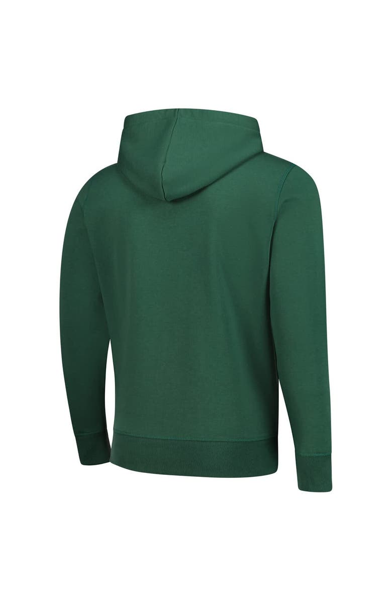 STARTER Men's Starter Green Green Bay Packers Distressed Classic Full-Zip Hoodie, Alternate, color, Green