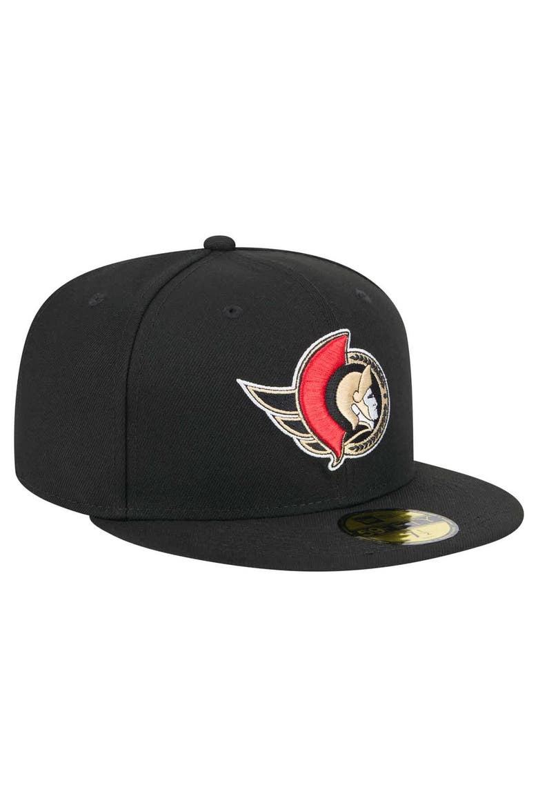 Men's New Era Black Ottawa Senators Core 59FIFTY Fitted Hat, Alternate, color, Black