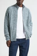 PALMES Mélange Cotton Blend Full Zip Sweater