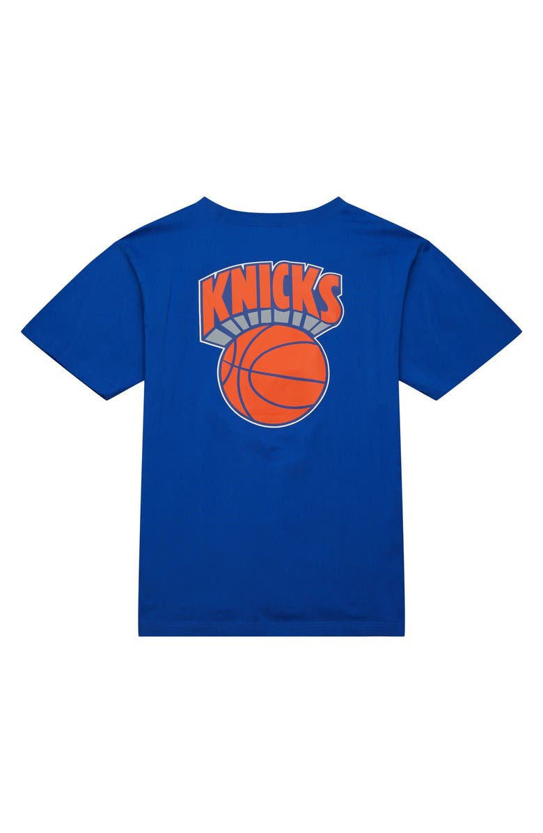 Mitchell & Ness Men's Mitchell & Ness Blue New York Knicks Hardwood Classics Team OG 2.0 Premium Vintage Logo T-Shirt, Alternate, color, 