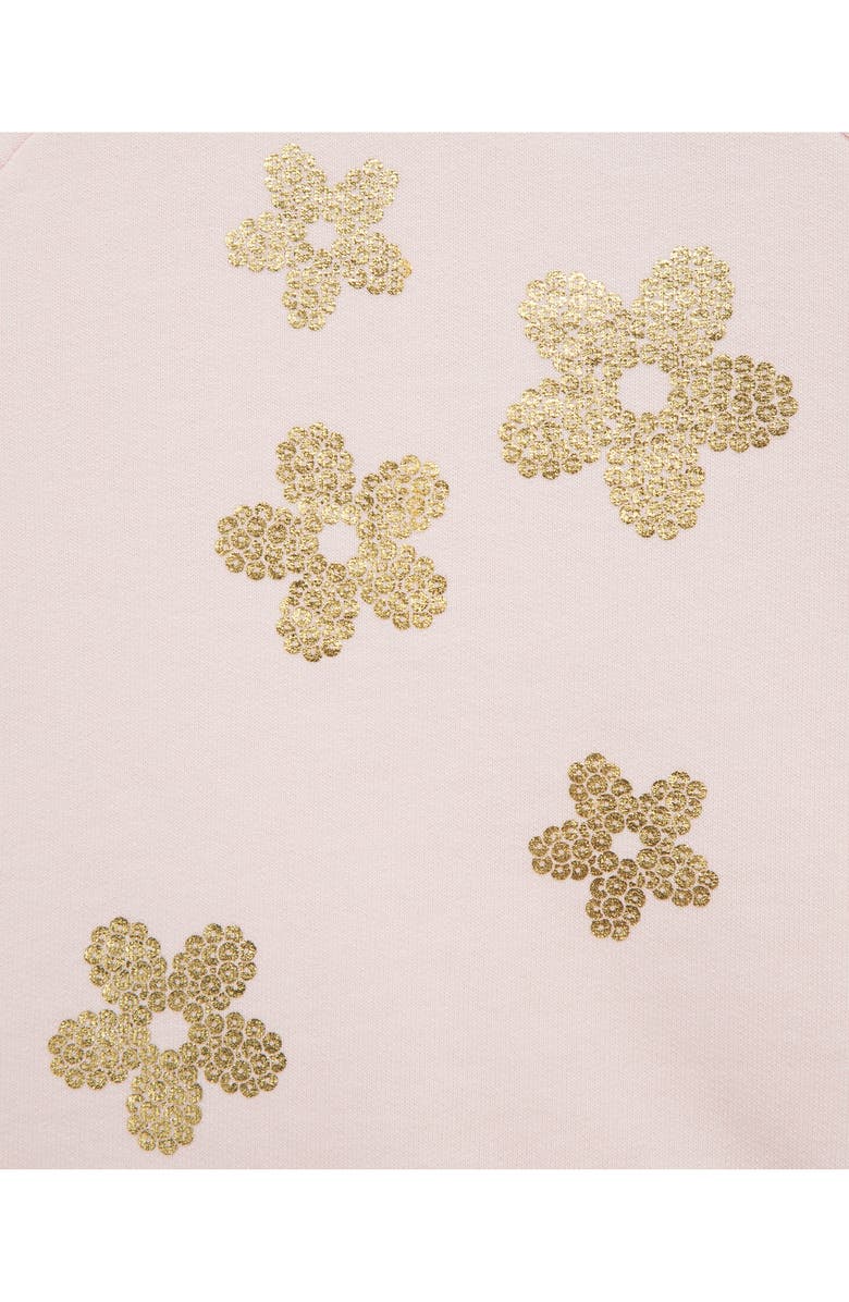 Little Me Floral Shine Active Sweatshirt & Joggers Set, Alternate, color, Pink