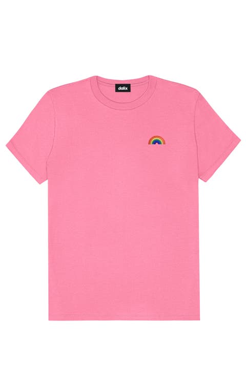Womens Rainbow Jersey Relaxed Tee