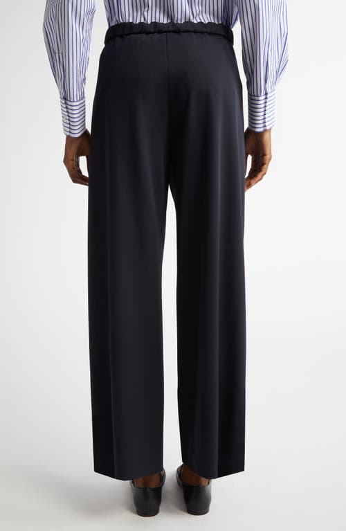 Max Mara Argenta Drawstring Virgin Wool Ankle Pants In Ultramarine