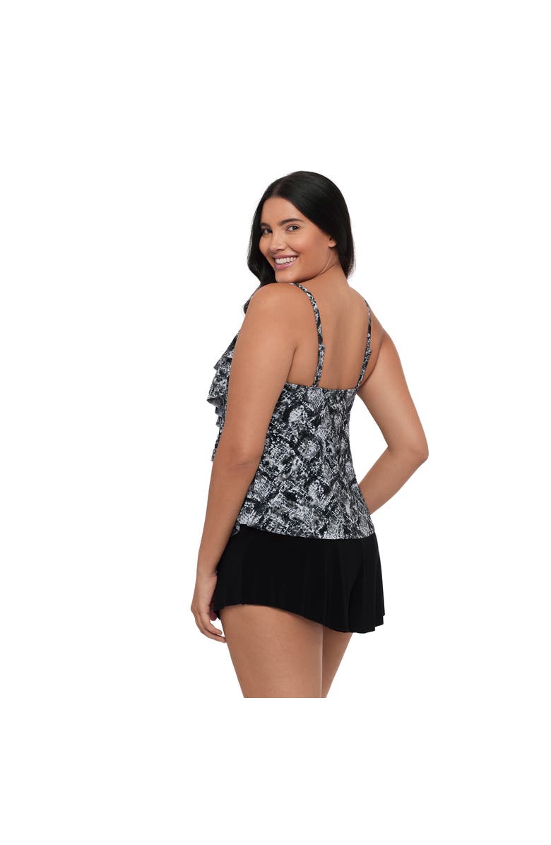 Trimshaper Rachel 5 Tier Ruffle Tankini Swimsuit Top, Alternate, color, Misty Mamba