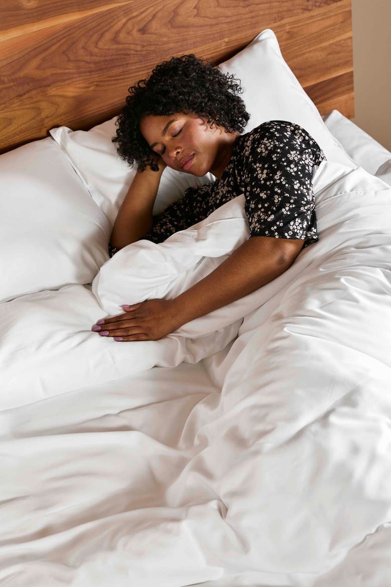 Cooling 100% Viscose Duvet Cover Set - Soft, Breathable Sleep, Alternate, color, White