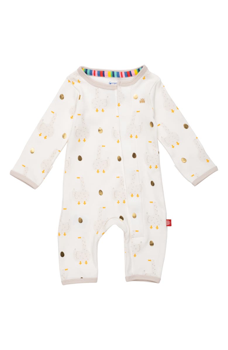 Magnetic Me Mummy Goose Cotton Magnetic Romper, Main, color, 
