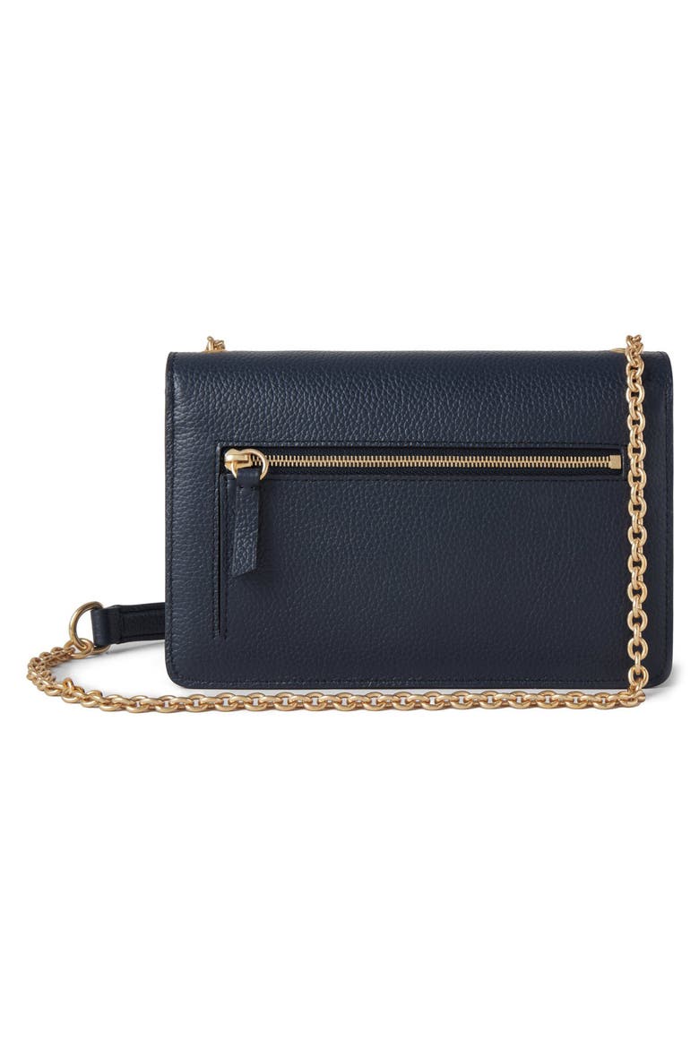 Small Darley Leather Clutch, Alternate, color, NIGHT SKY