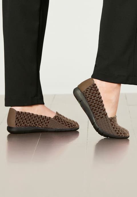 The Bethany Stretch Woven Slip On Flat