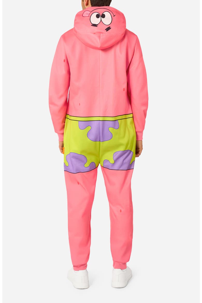 SpongeBob SquarePants™ Patrick Hooded Fleece Costume Jumpsuit, Alternate, color, PINK