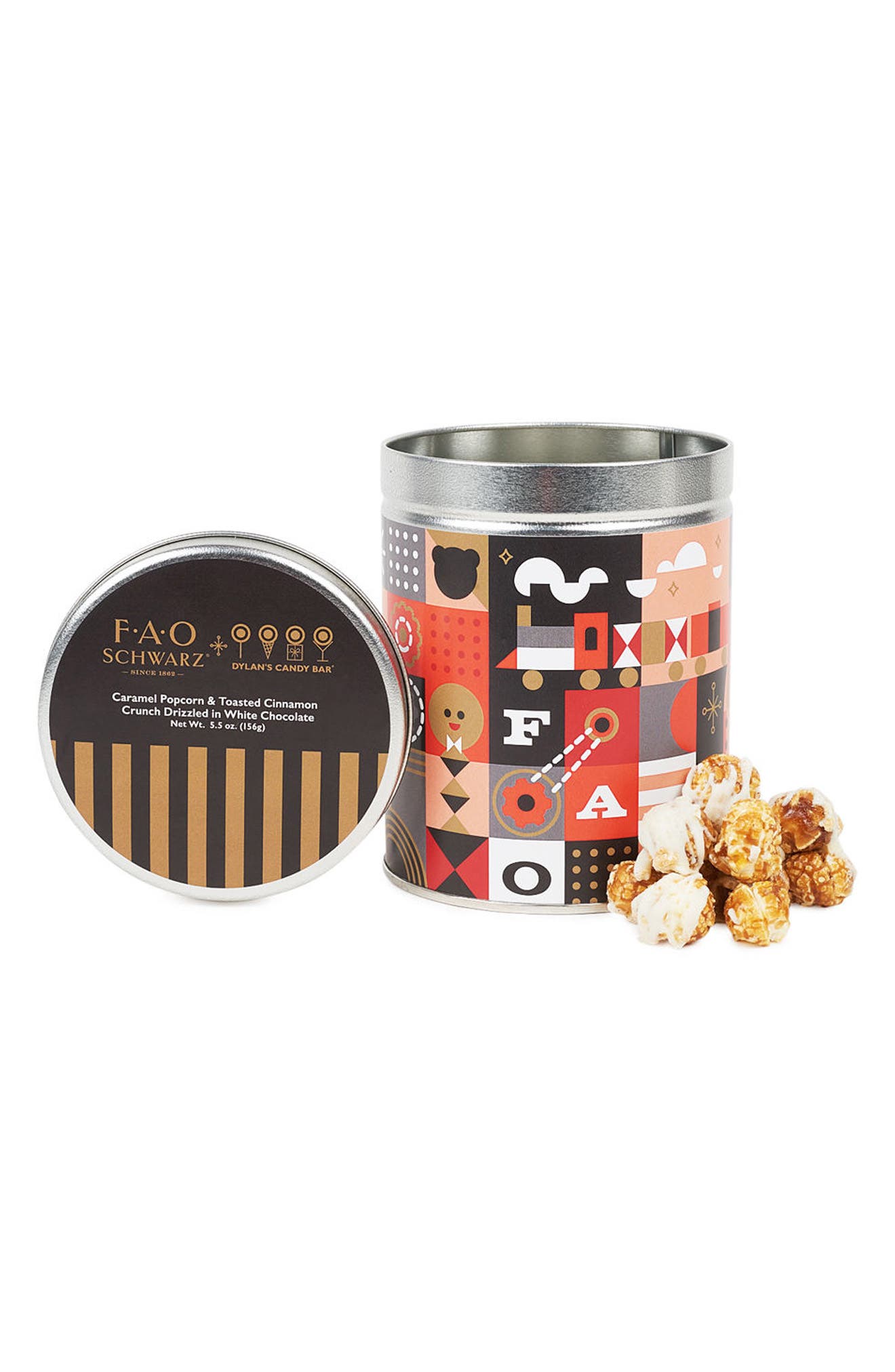 Dylan's Candy Bar x FAO Schwarz Toasted Cinnamon Popcorn Tin | Nordstrom