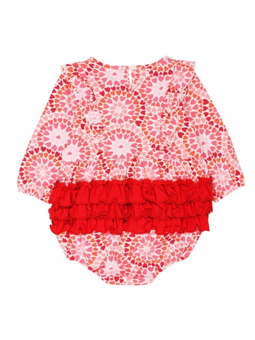Rufflebutts Baby/toddler Girls Long Sleeve Waterfall Knit Bubble Romper