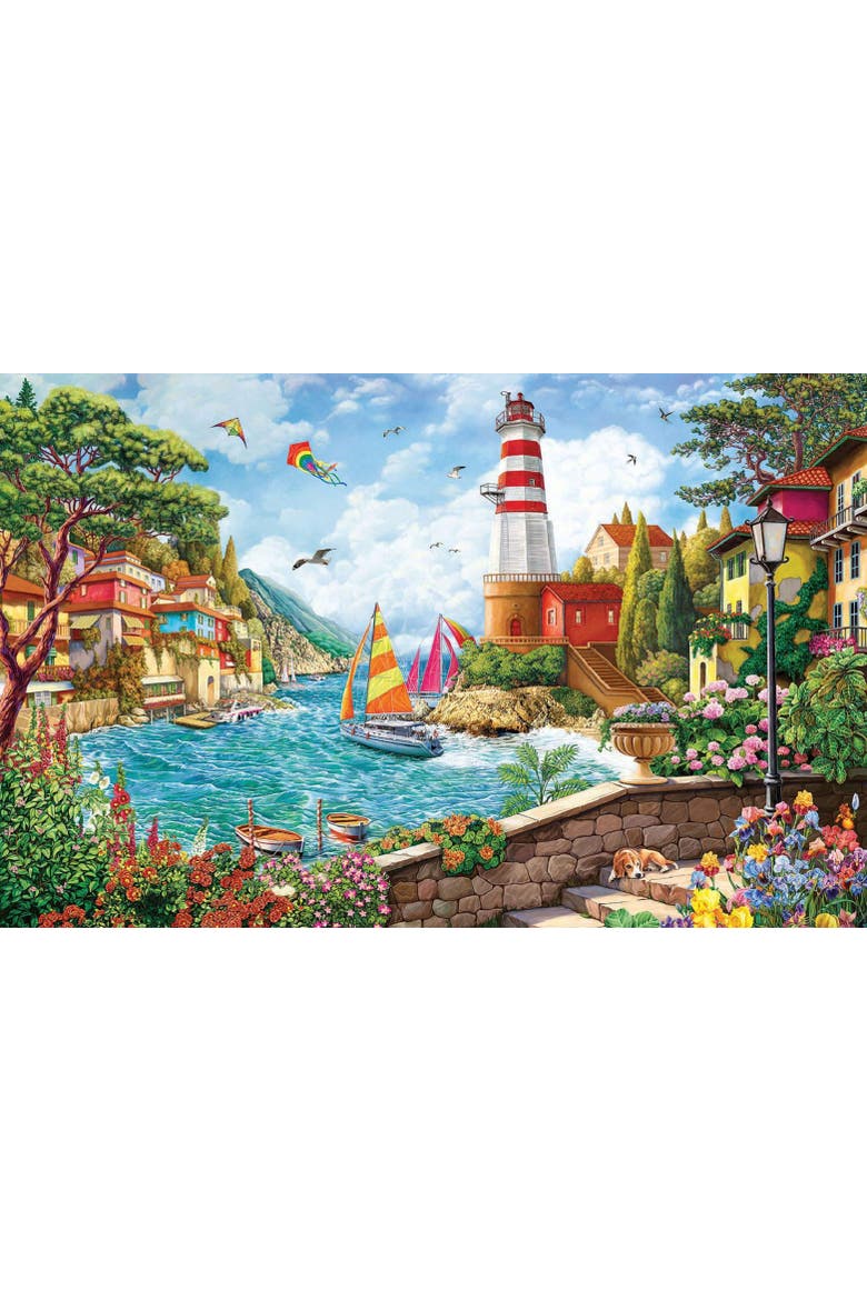 Lighthouse and Sailing Boat 550 piece Jigsaw Puzzle for Adults, Alternate, color, Multicolor
