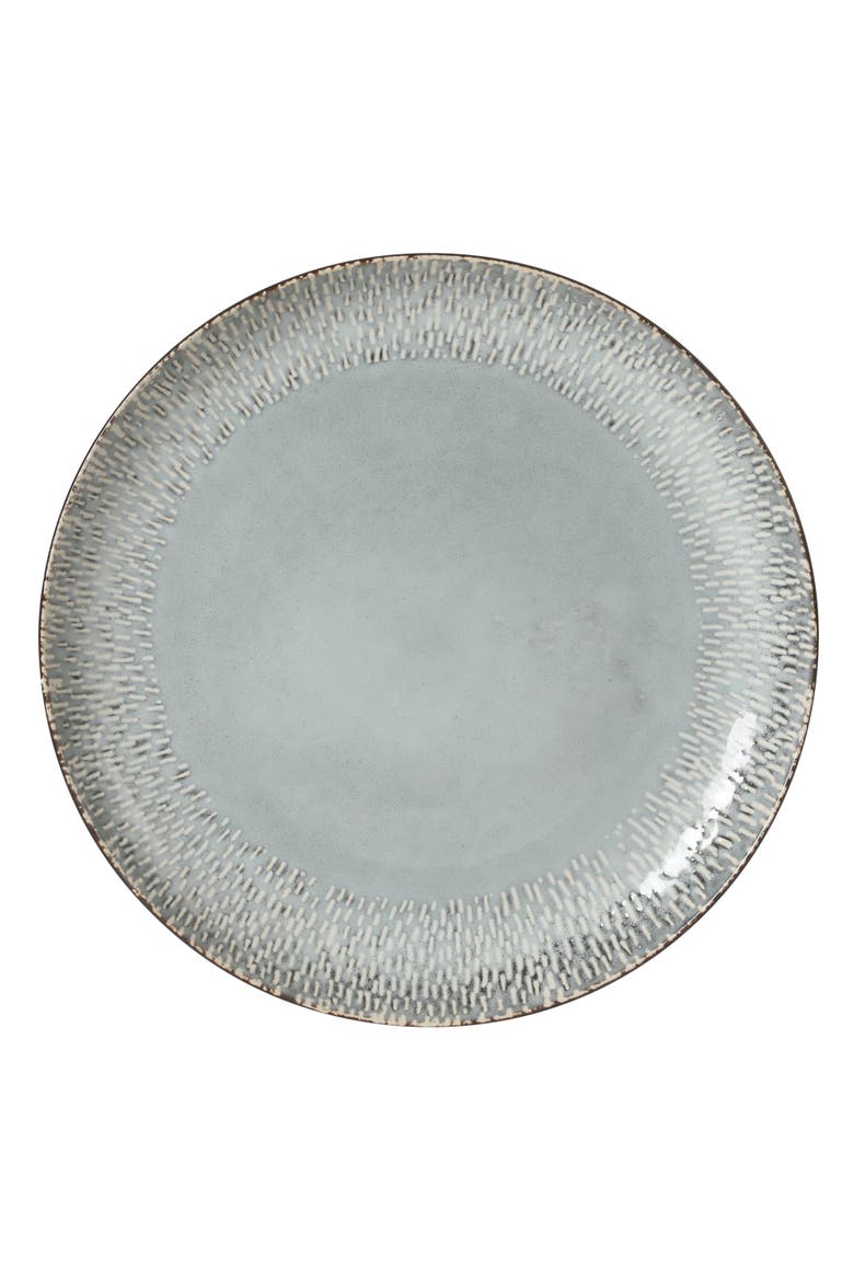 Jasper 16 Piece Plates and Bowls Reactive Glaze Dishes Stoneware Ceramic Dinnerware Set - Service for 4, Alternate, color, Grey