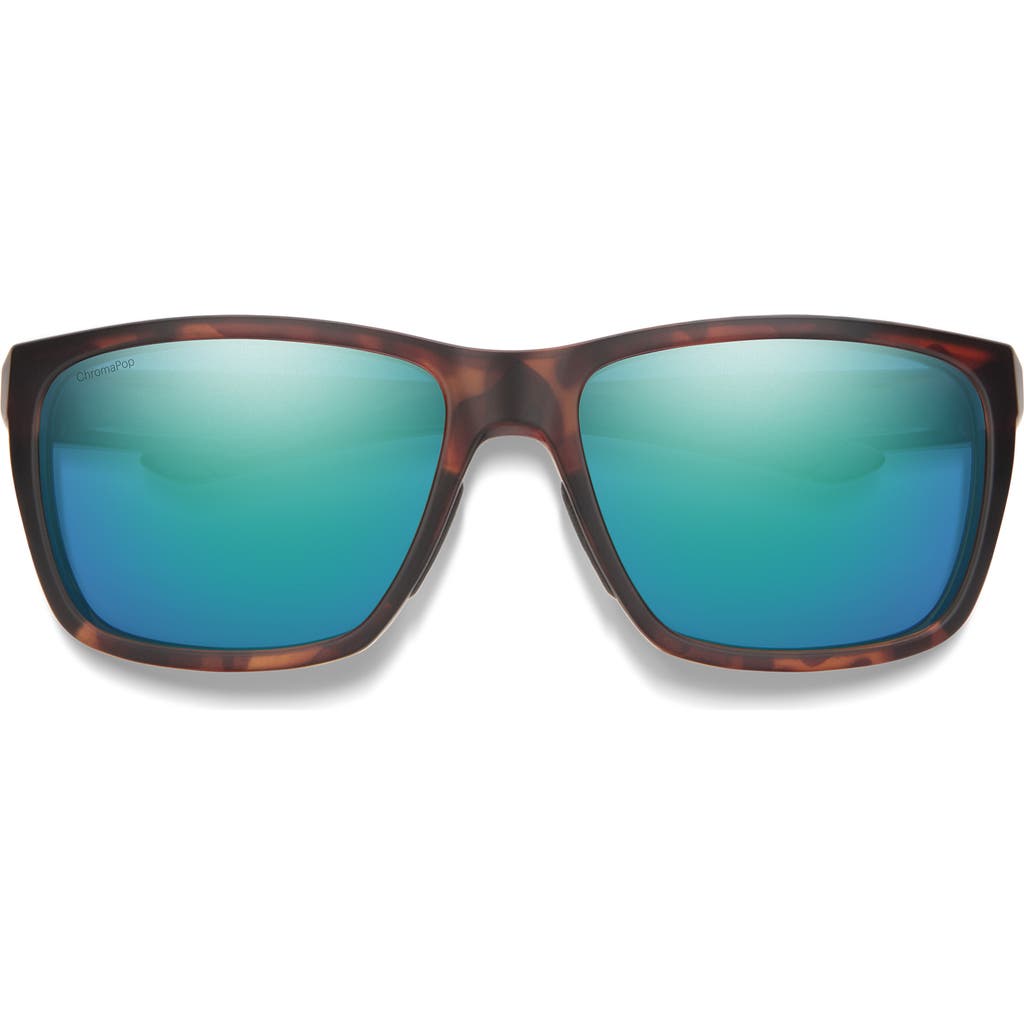 Smith Emerge 60mm Polarized Rectangle Sunglasses In Tortoise/chromapop Opal