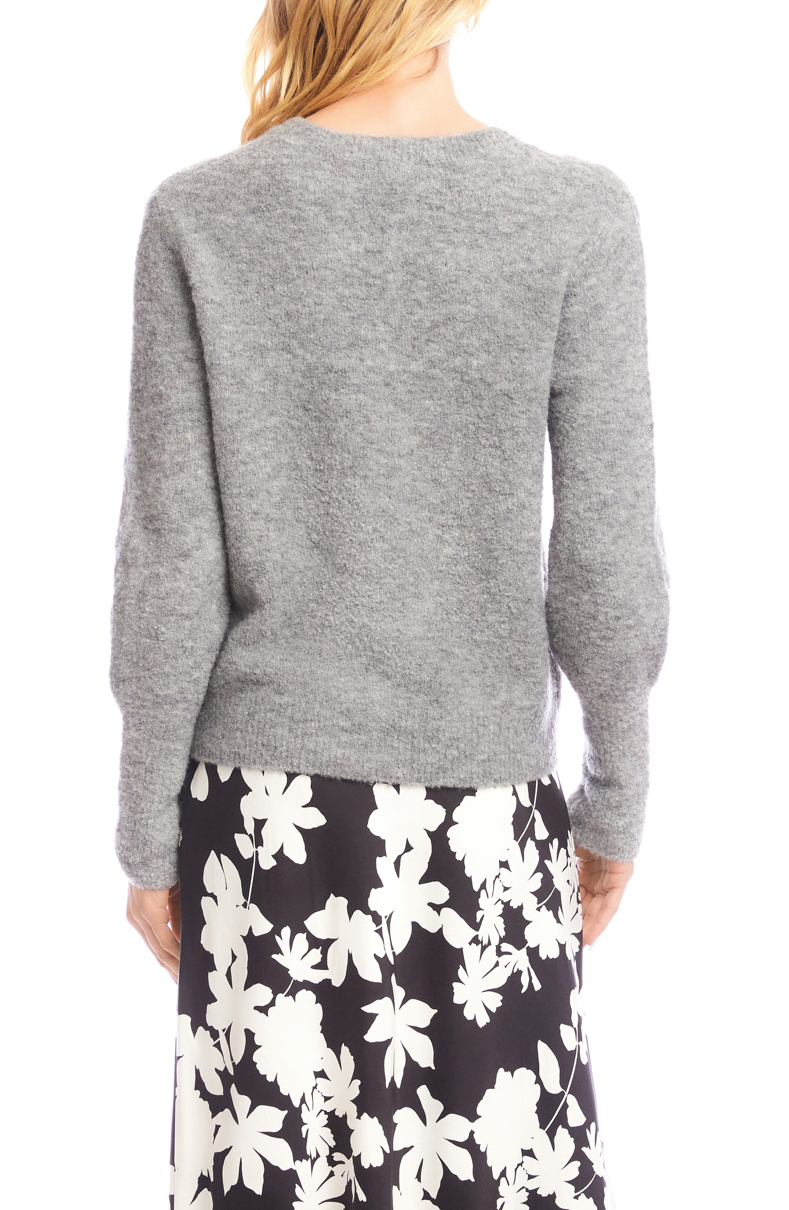 Blouson Sleeve Boucle Sweater - image 2