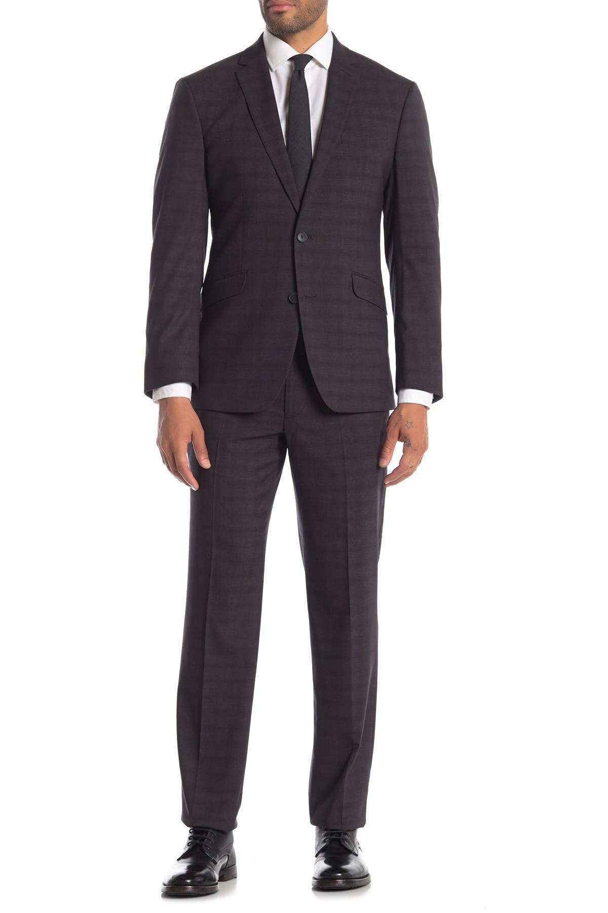 Reaction Kenneth Cole Plaid Techni-Cole Performance Slim Fit Suit (Men ...