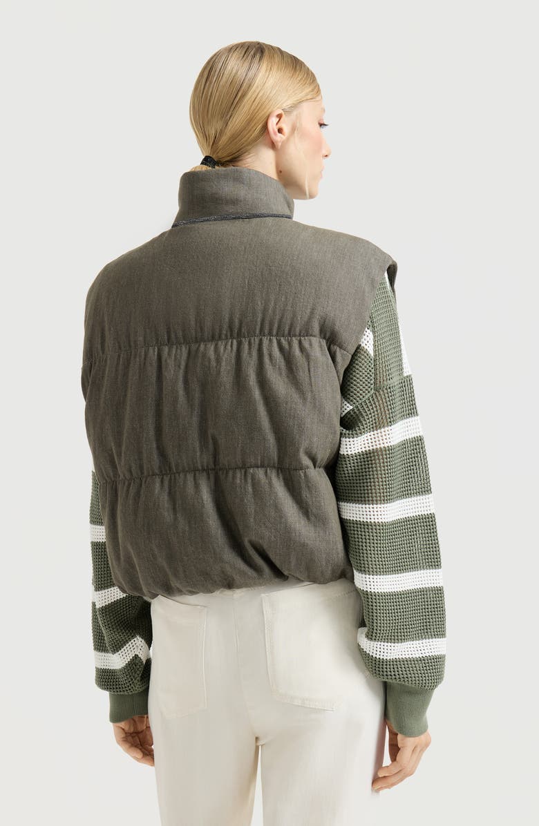 Brunello Cucinelli Down vest, Alternate, color, Olive