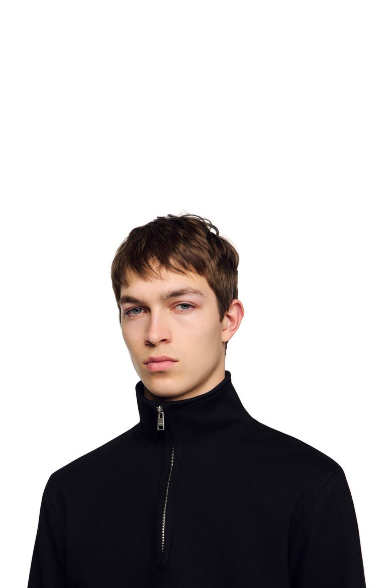 Cotton sweatshirt, Alternate, color, Black