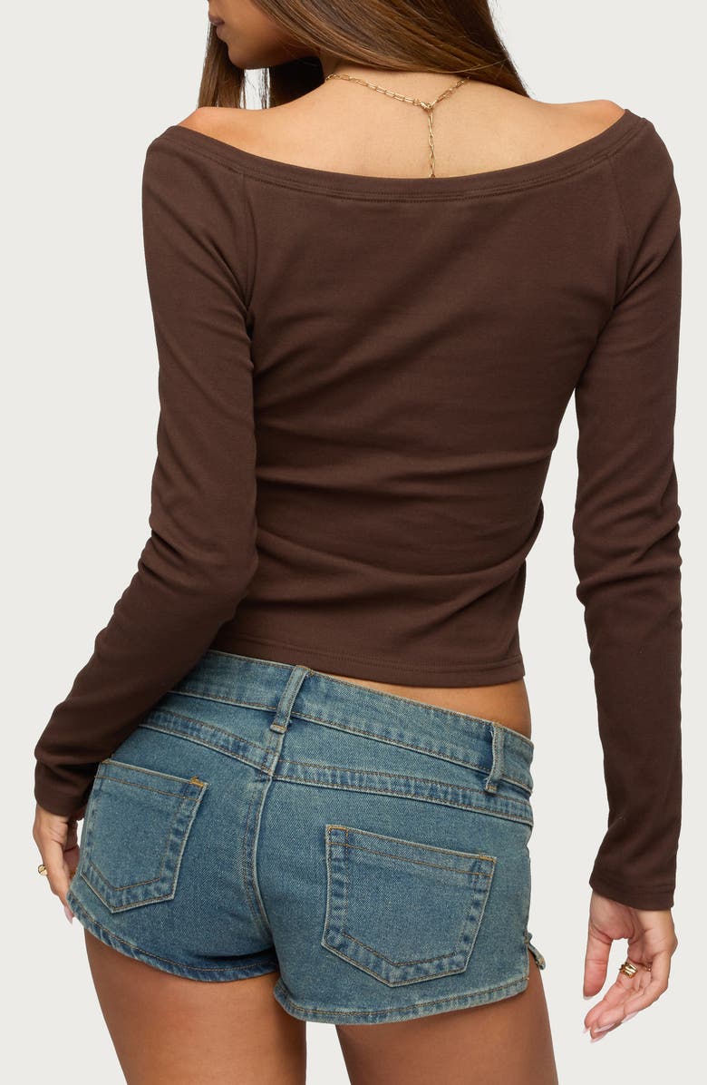 EDIKTED Button Front Knit Top, Alternate, color,