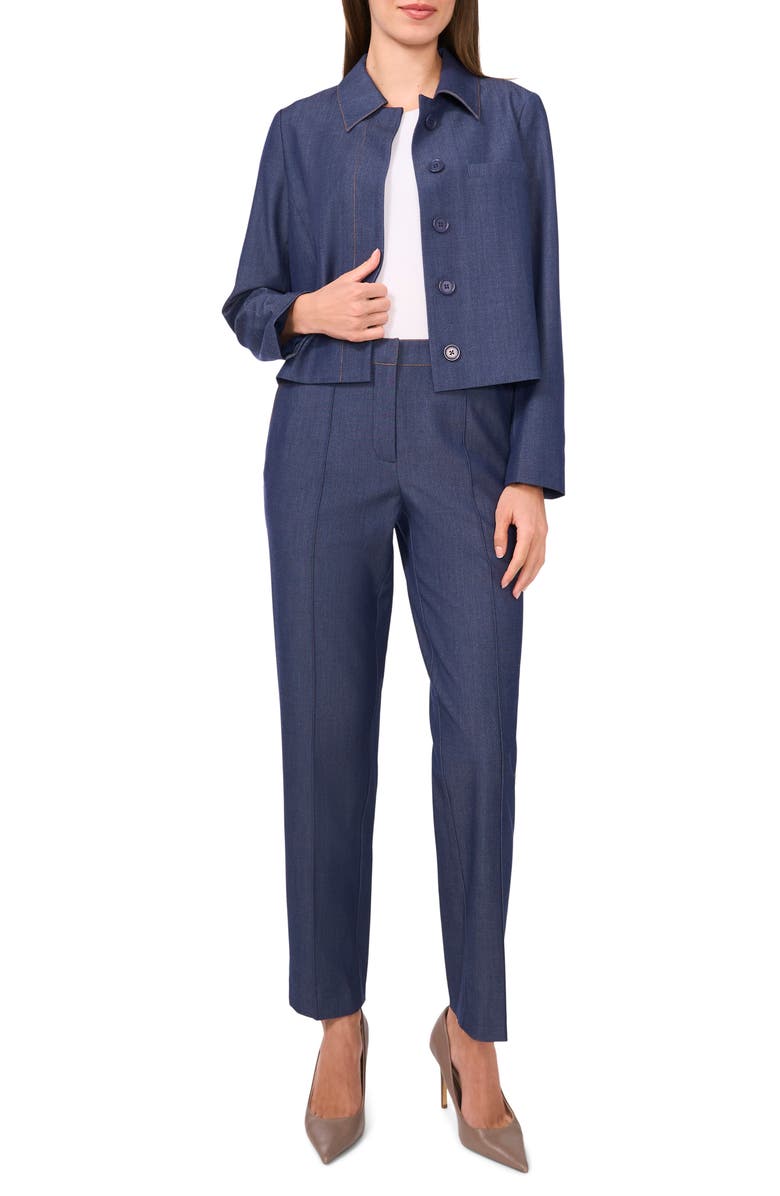 Halogen<sup>®</sup> Crop Clean Placket Jacket, Alternate, color, Classic Navy
