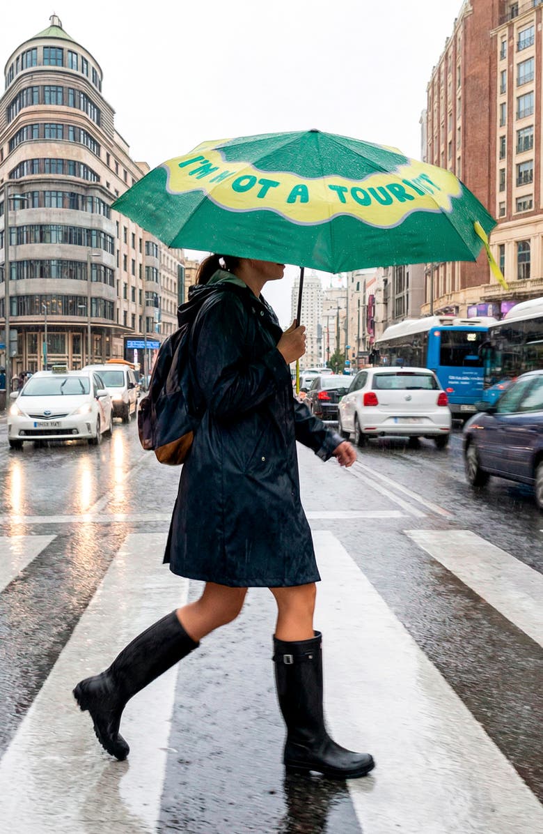 Fisura Not a Tourist Automatic Folding Compact Umbrella, Alternate, color, 